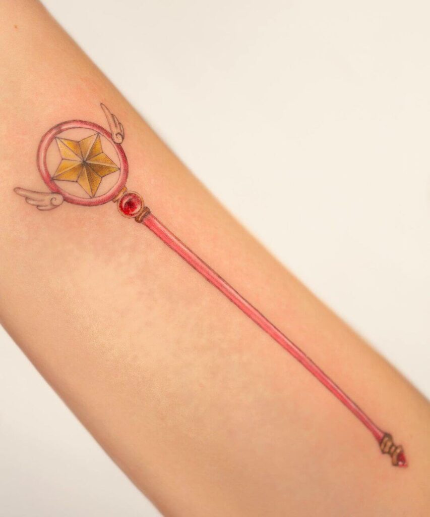 The Dreamy Star Wand Tattoo