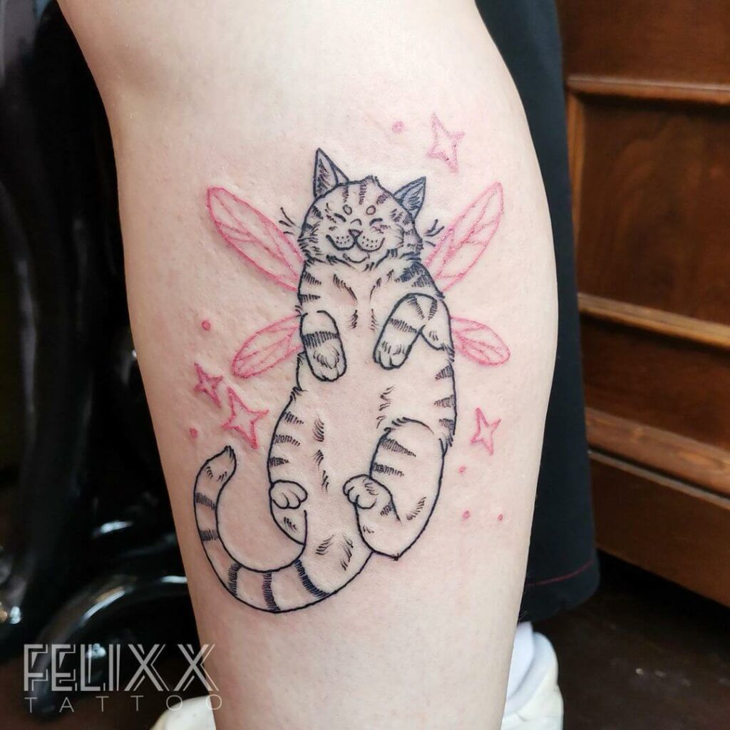 The Fairy-Cat Tattoo with Vegan Ink