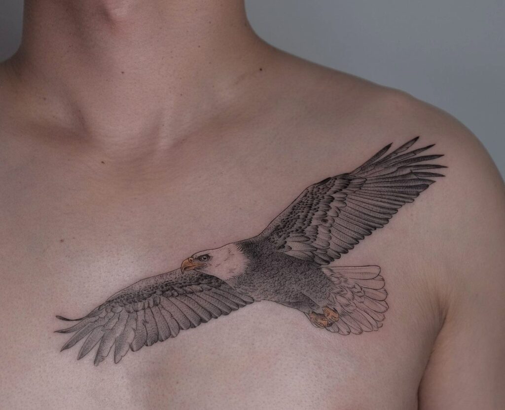 The Flying Eagle Chest Tattoo