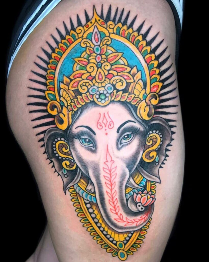 Amazon.com: PARITA Big Tattoos Fantasy Magic Deity Ganesh Hindu God  Elephant Cartoon Temporary Tattoo Fake Art Body Chest Shoulder Arm Leg  Stickers Tattoos Fun Party Waterproof for Man Women (1 Sheet.) (13) :