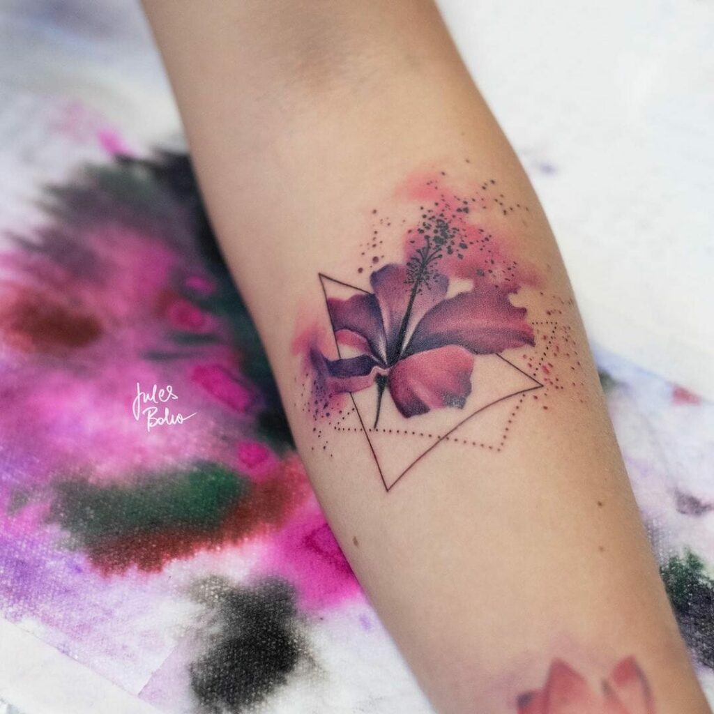 The Gorgeous And Mystical Blooming Triangle Tattoo