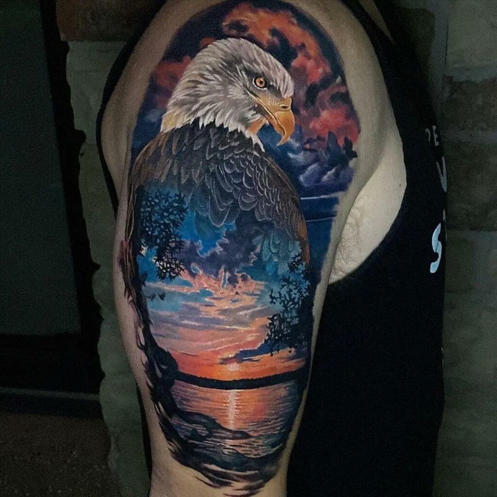 The Gorgeous Watercolour Eagle Tattoo Design