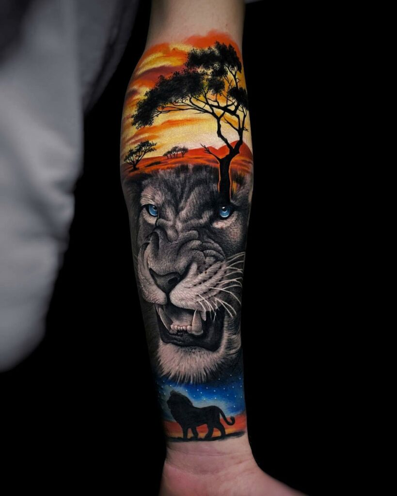 King of the jungle tattoo   Patrice Lladó Tattoo Art  Facebook