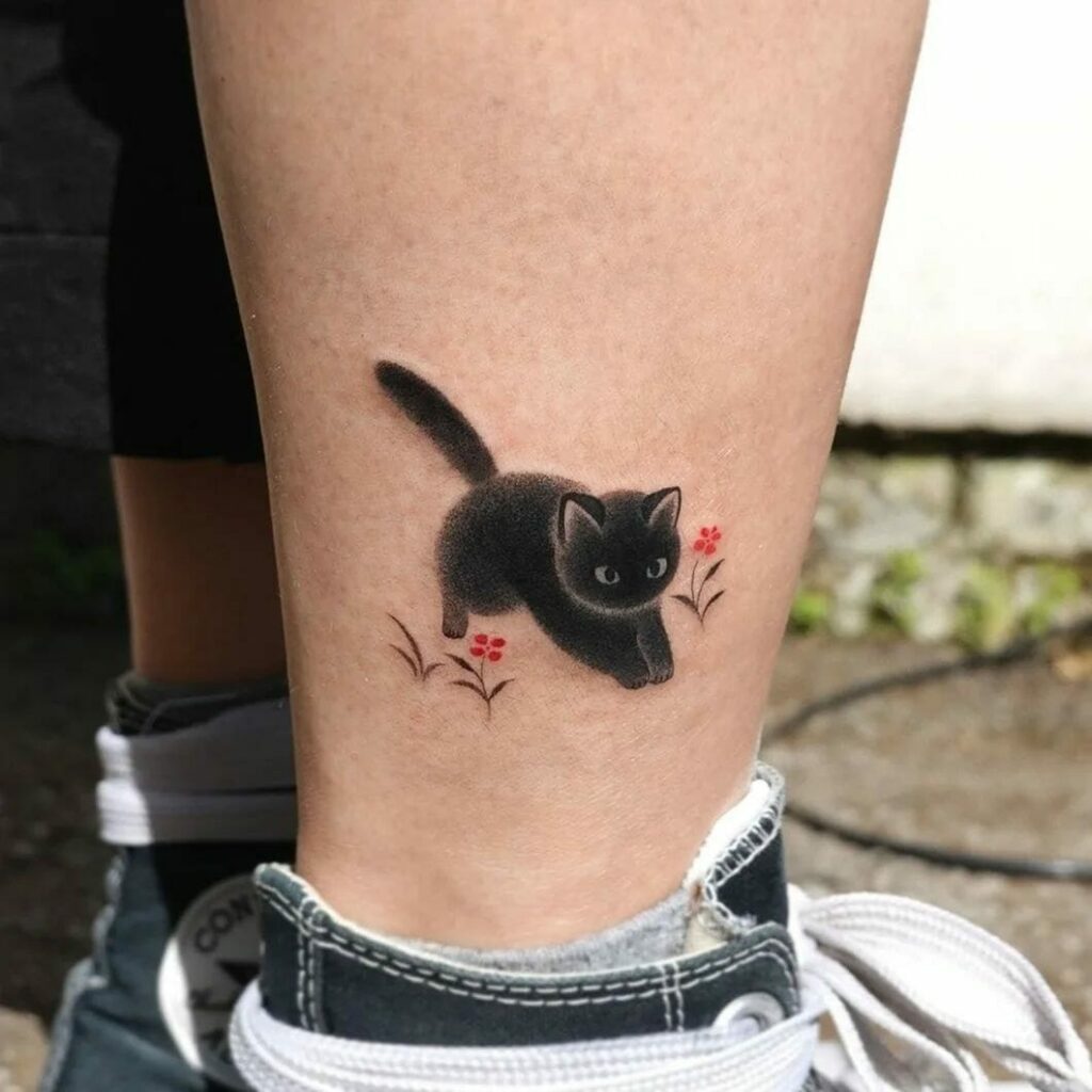 Top Minimal And Small Cat Tattoos Youll Want To See  Inku Paw