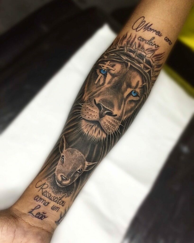 The Lion And The Lamb Tattoo