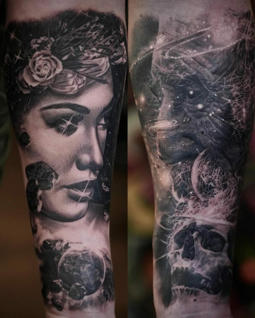 The 'Messenger of Death' Mother Nature Tattoo On Arm