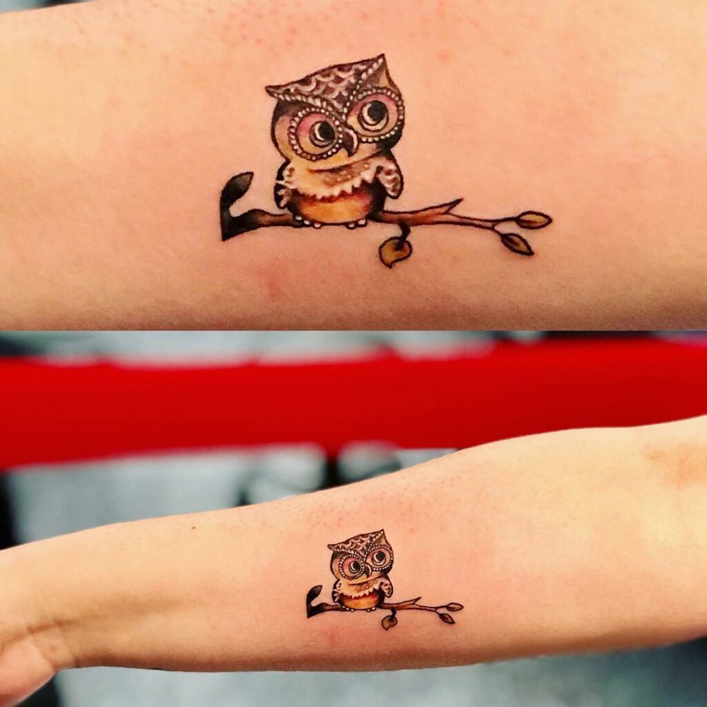 The Multicolored Owl Tattoo
