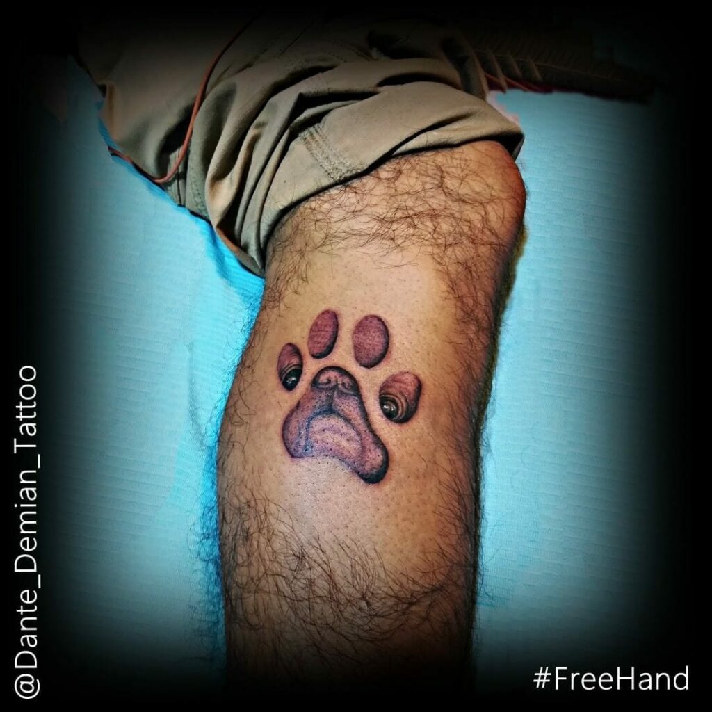 The Pug Paw Tattoo For Minimalist Satisfaction