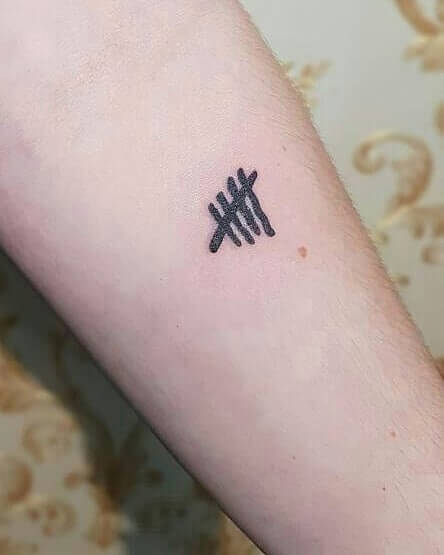 Tally Marks Temporary Tattoo  Set of 3  Tatteco