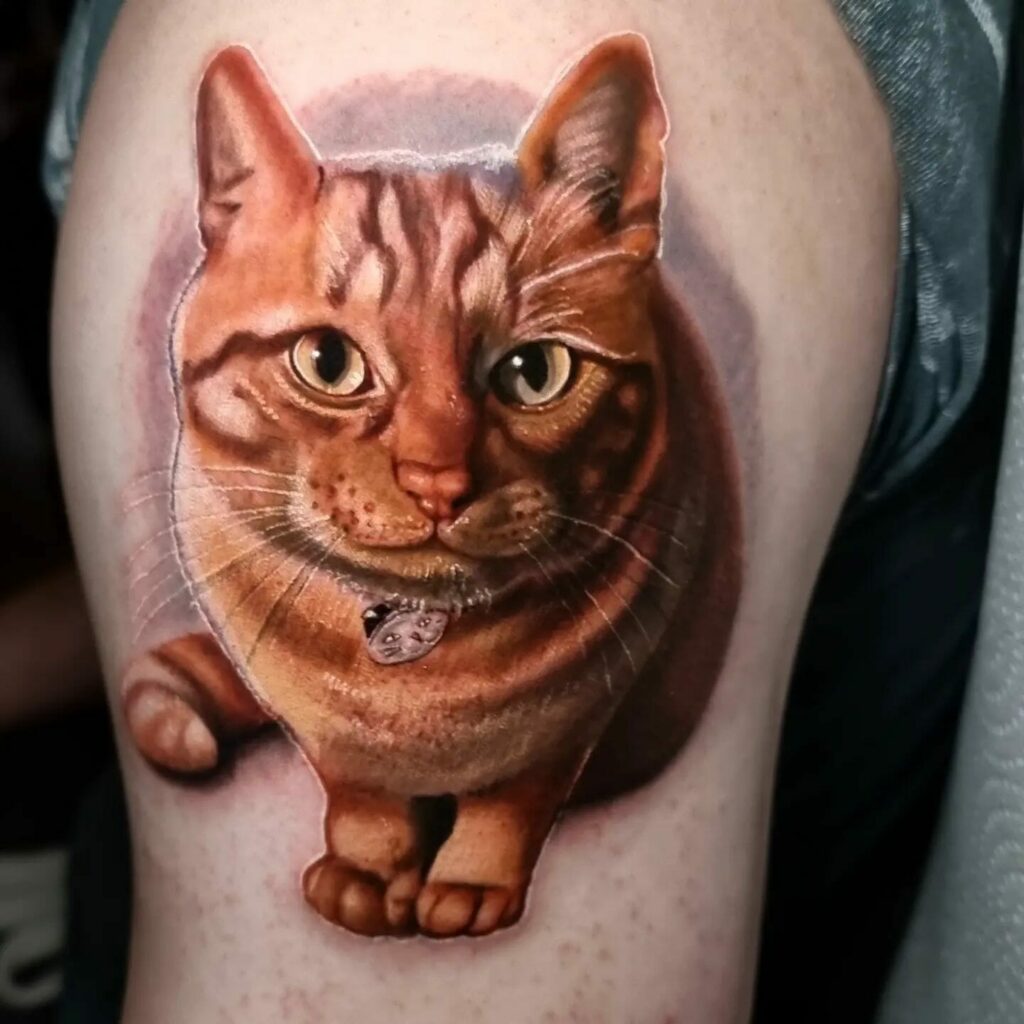 The Realistic Drawing Ideas Of Small Cat Tattoos