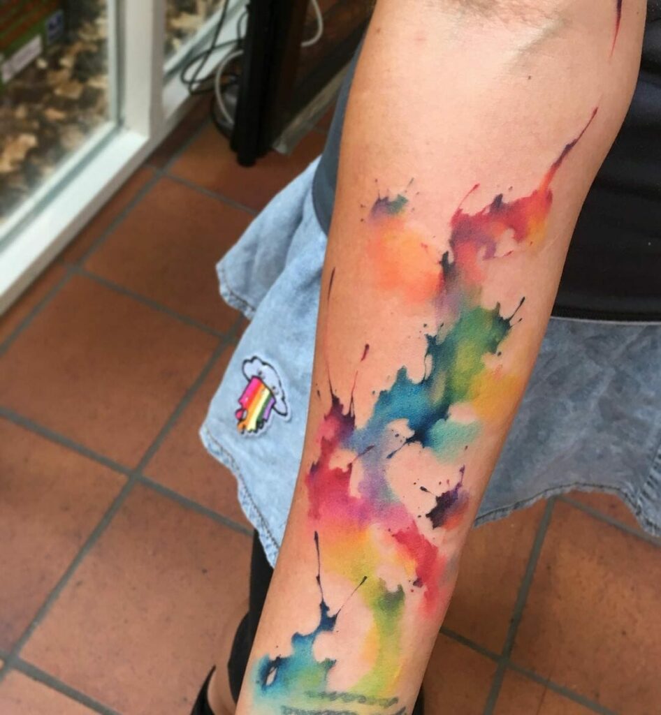 Tattoo uploaded by Antonio Mancini  Rainbow watercolor rainbowwatercolor   Tattoodo