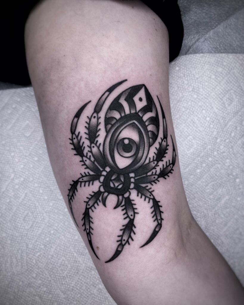 The Traditional Black Widow Spider Tattoo