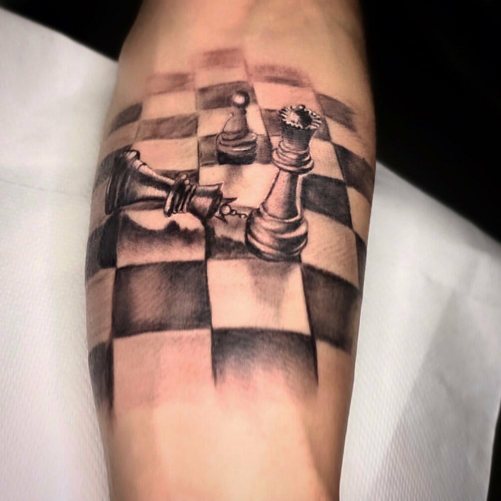 Chess board tattoo designs
