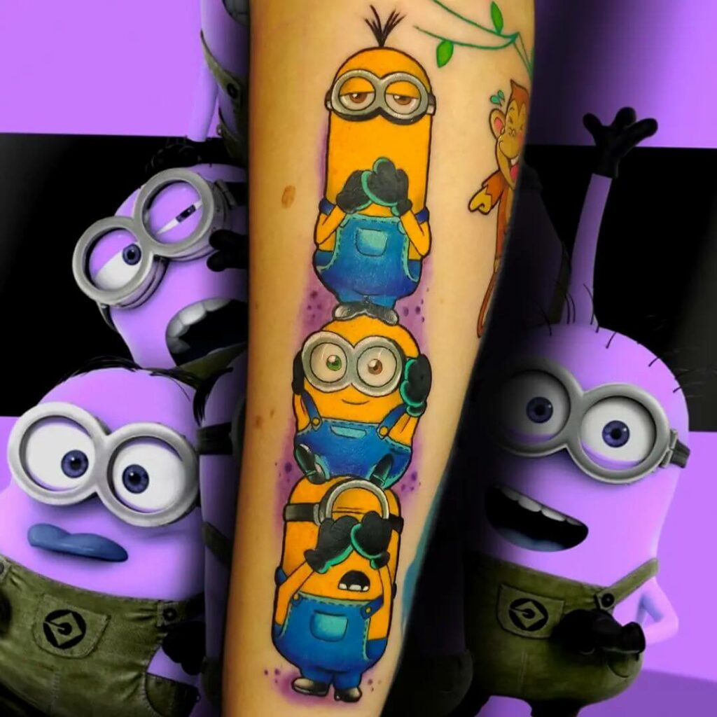 37 Super Cute Minion Tattoo Designs and Ideas  Body Art Guru