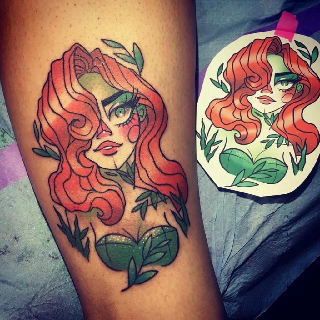 Tim Burton Style Poison Ivy Tattoo