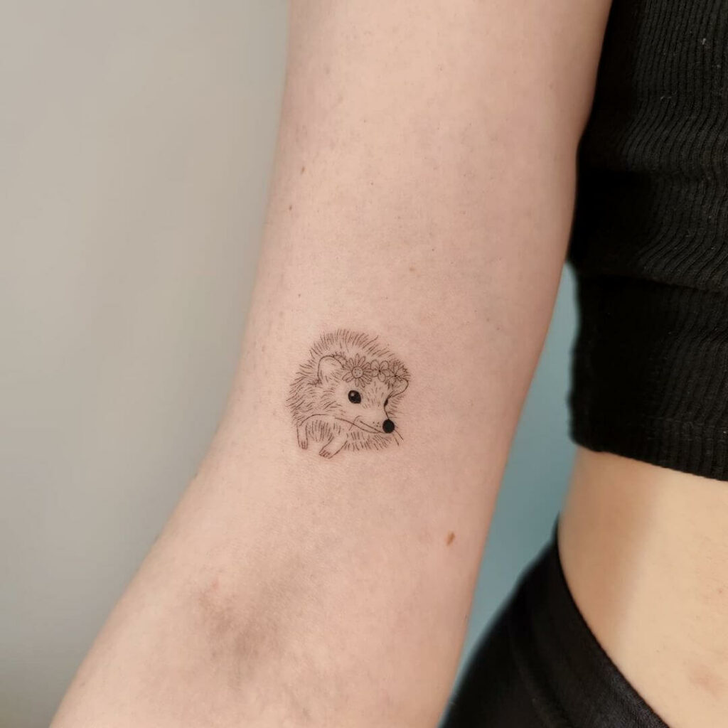 Buy Hedgehogtemporary Tattoo  Hedgehog Fake Tattoo Online in India  Etsy