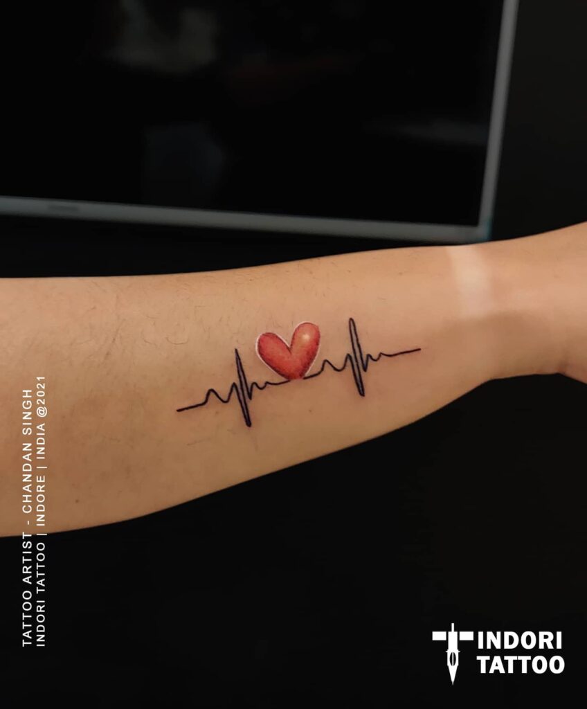 Ansh Ink Tattoos - Name Tattoo | Name Tattoo Design | Small Heart Tattoo | Heartbeat  Tattoo | Wrist Tattoo . . . . #anshinktattoos #reels #reelitfeelit  #reelkarofeelkaro #art #artist #tattoo #tattoos #