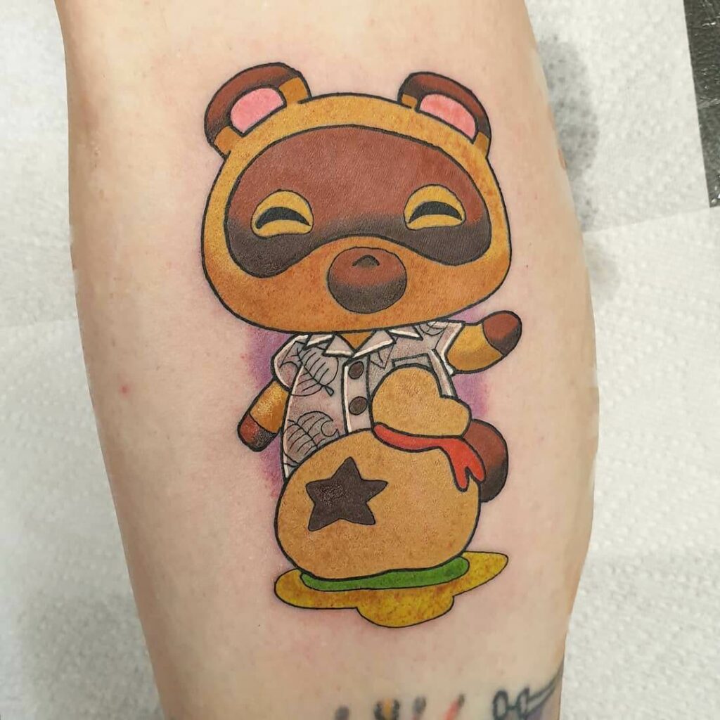 Tom Nook Animal Crossing Tattoo