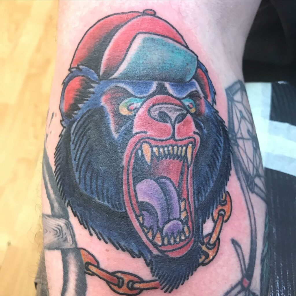 Traditional Bear Tattoo Design