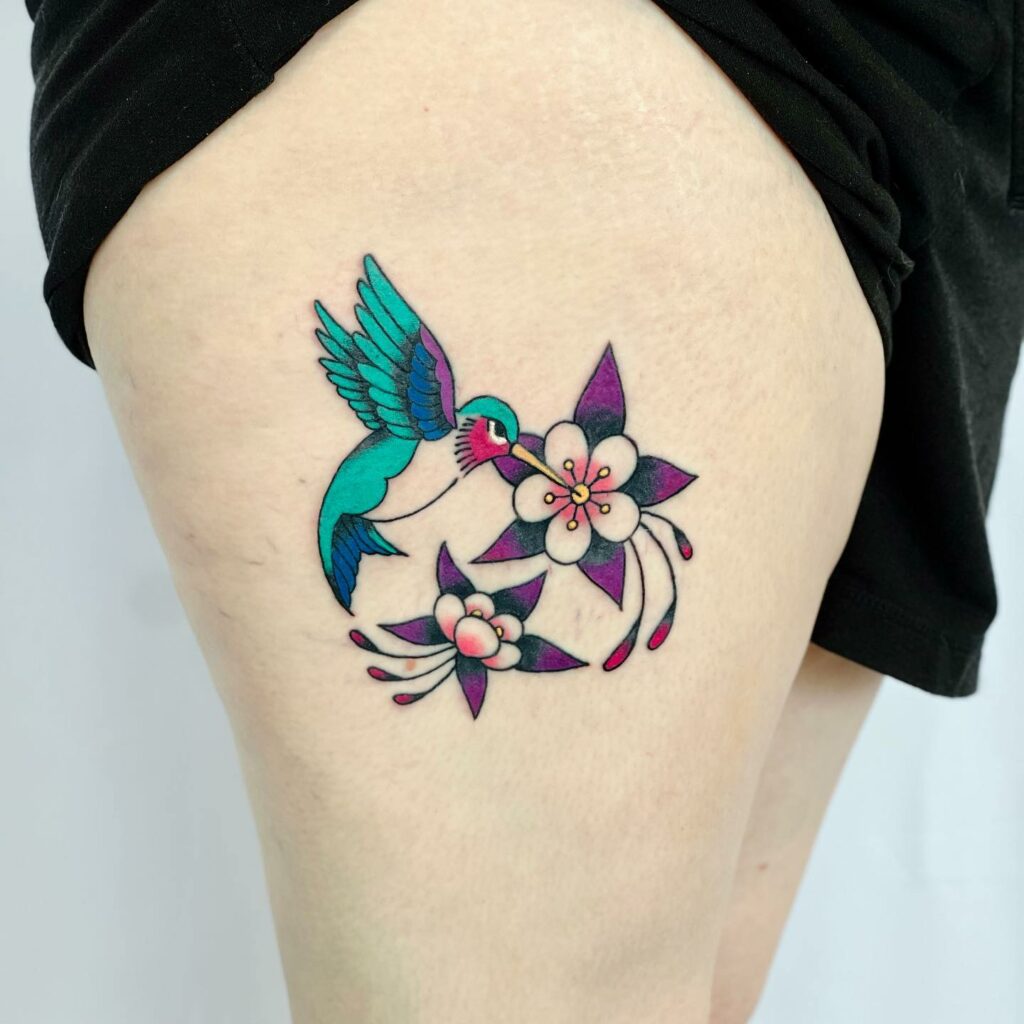 Traditional Hummingbird Tattoos
