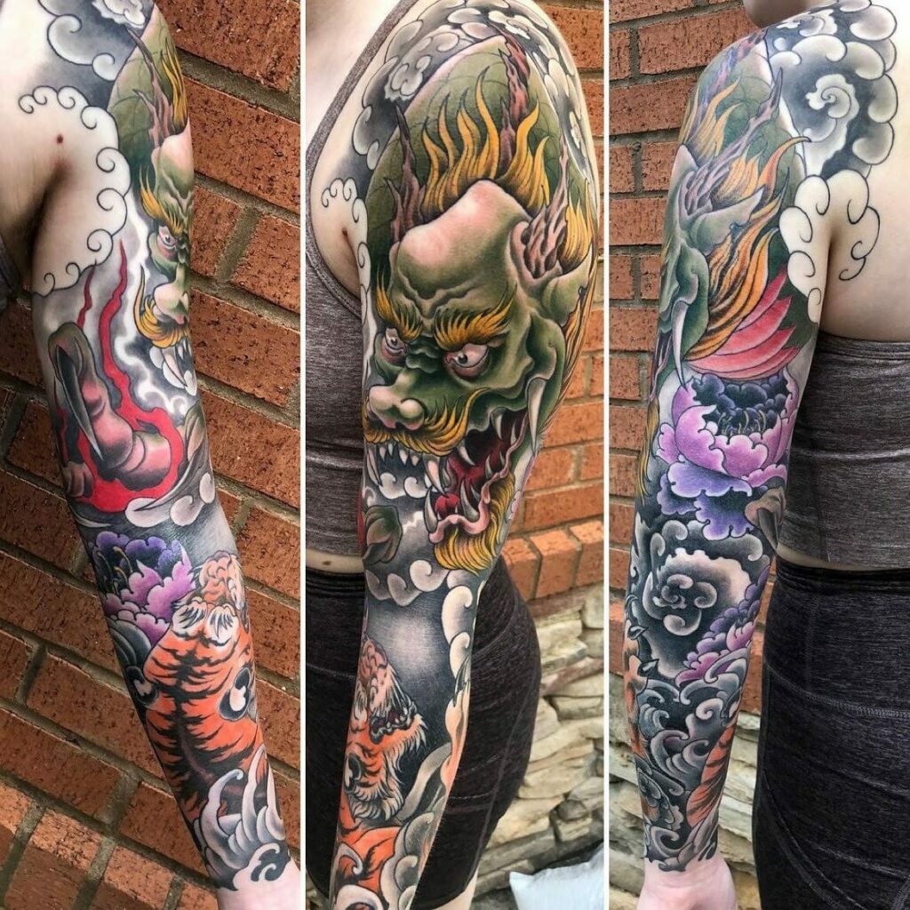 Traditional Japanese Full Sleeve Tattoo