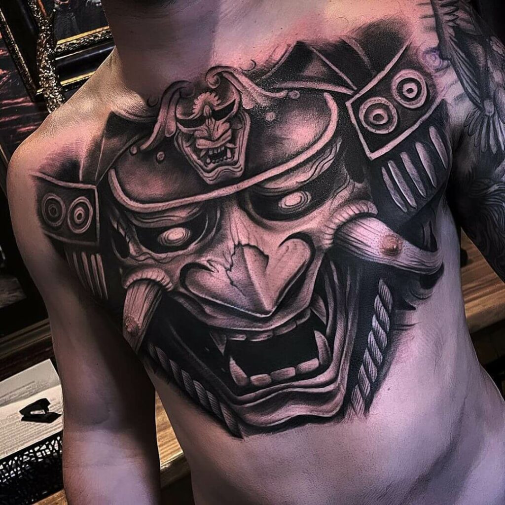 Traditional Oni Hikae Tattoo