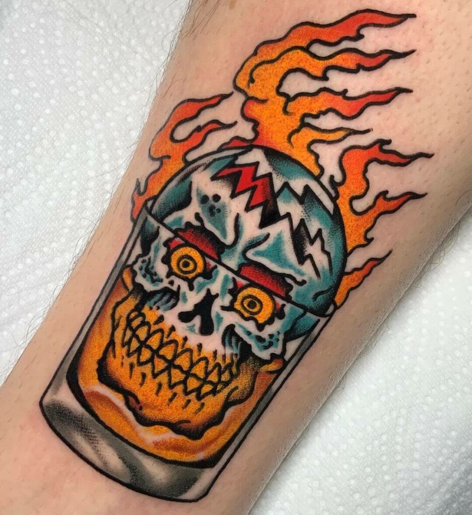 Traditional Skull Tattoos Flash 