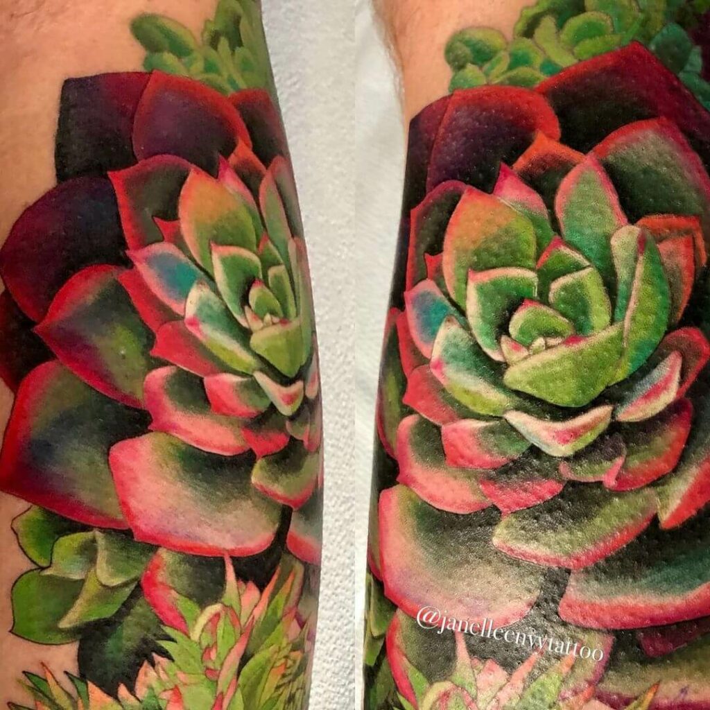 Succulent temporary tattoo