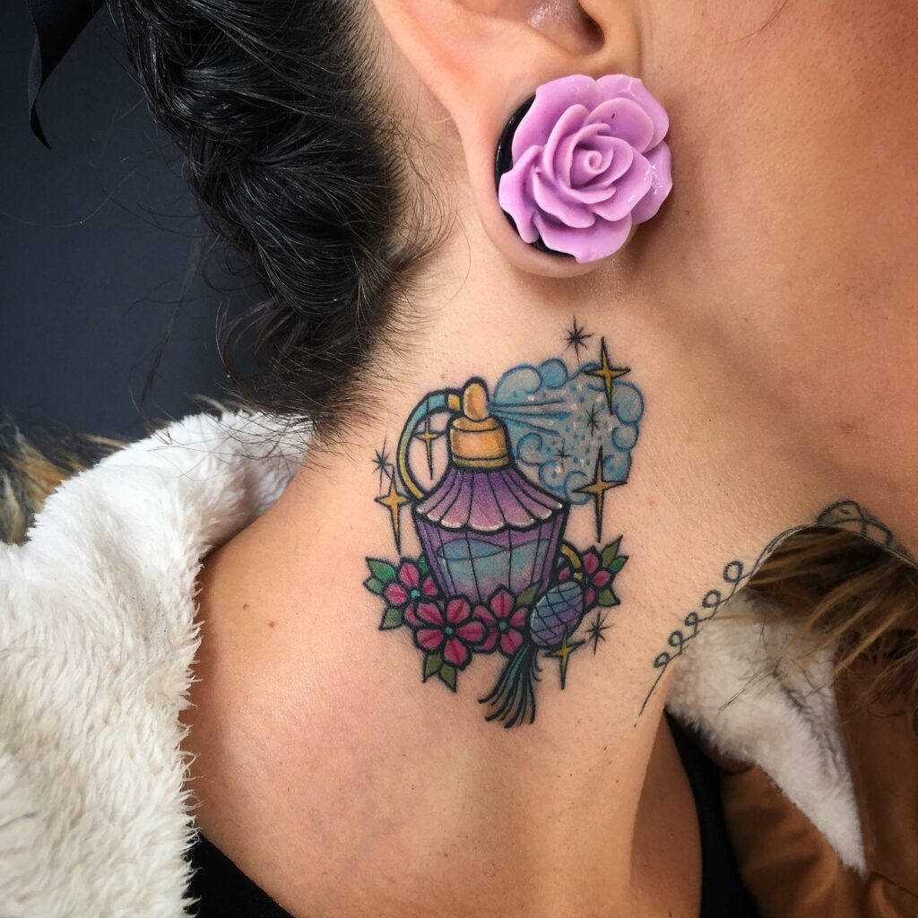 vintage perfume bottles tattoo