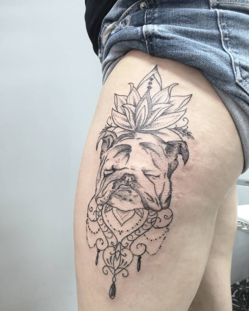 Tranquil Bulldog Tattoo For The Cool And Collected