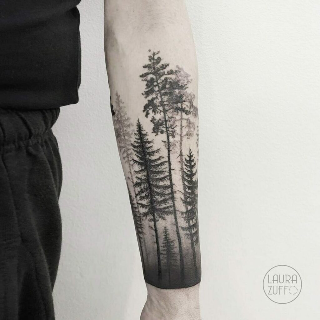 Realistic Oak Tree Tattoo