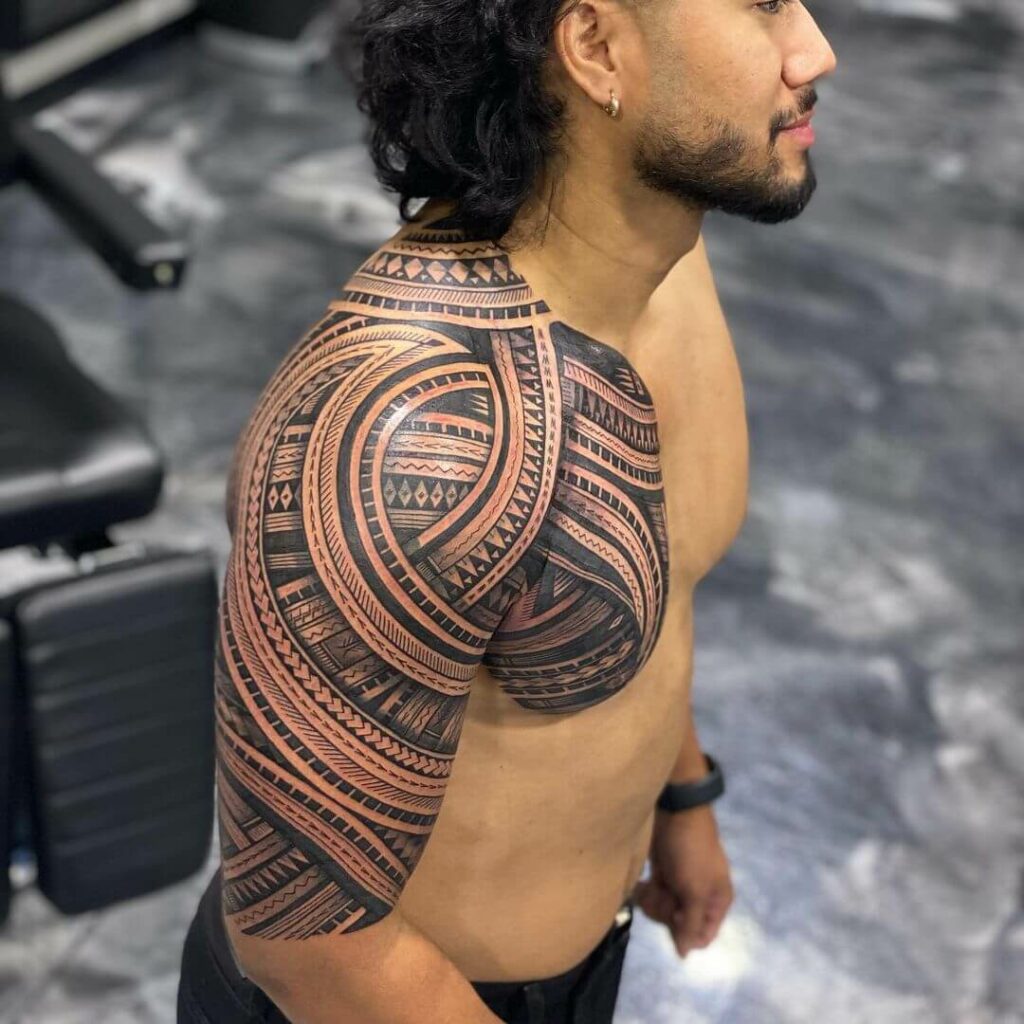 Tribal Full Back Tattoo
