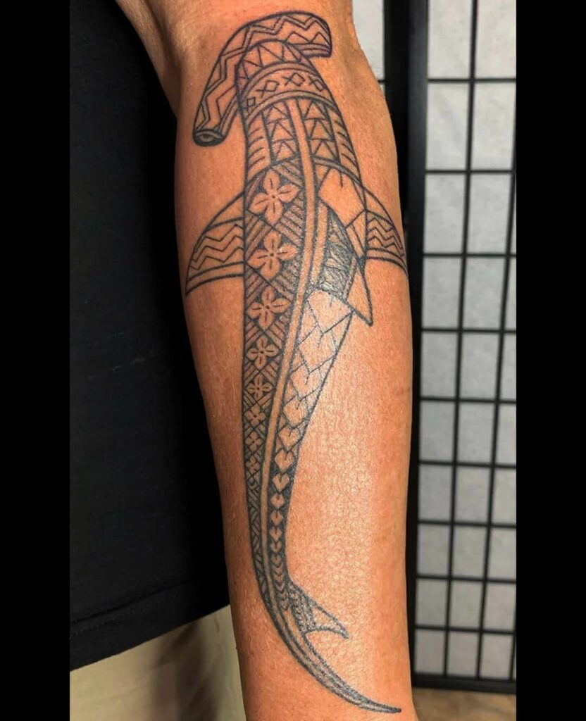 Beautiful dotwork shark with a beach scene on the arm Tattoo by  tattoosbyfelicia freshtattoo dotworktattoo blackandgreytattoo   Instagram