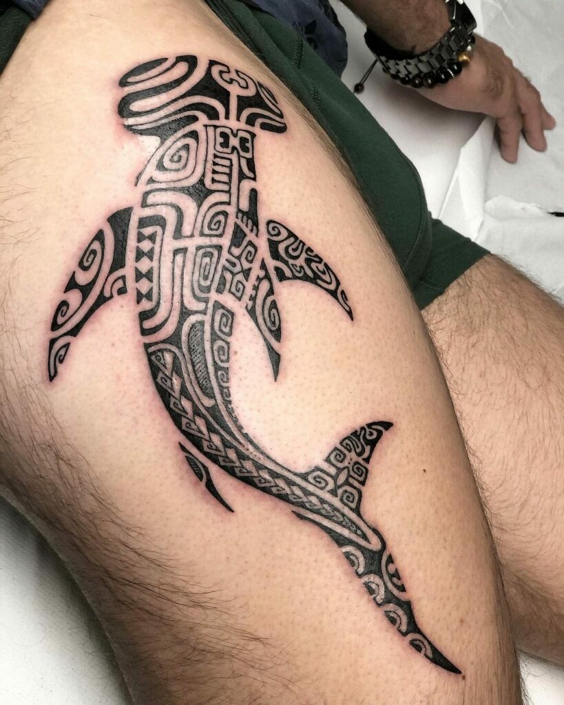 Great White Shark  Hammerhead Shark Tattoo  Tattooed Now 