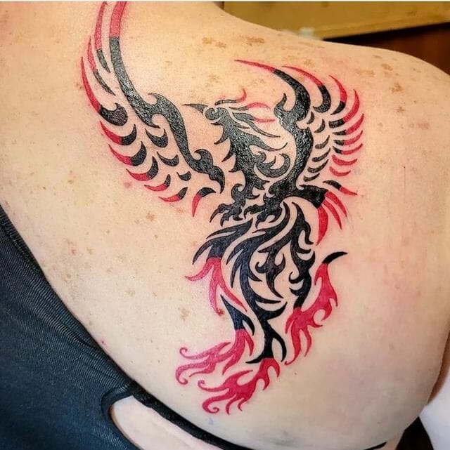 Tribal Phoenix Tattoo