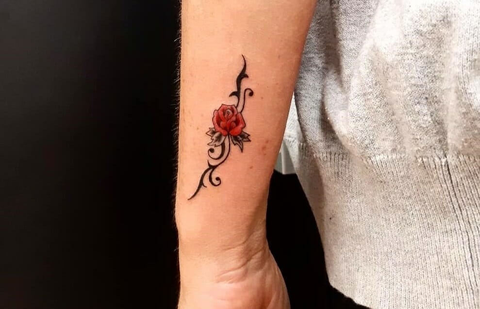 tribal rose tattoos outline