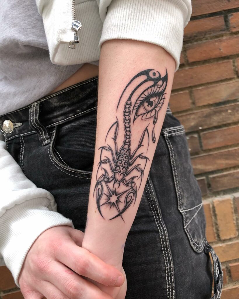 My Scorpion tattoo I got done today  rMortalKombat