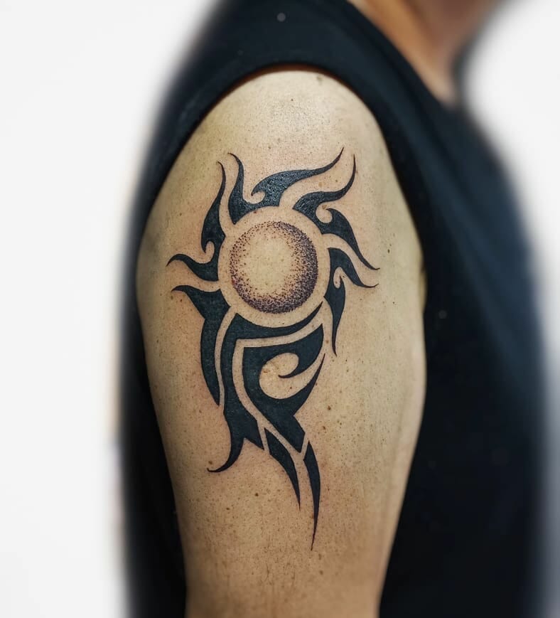 The Temple Of Tattooz  Tribal Sun tattoo  Facebook