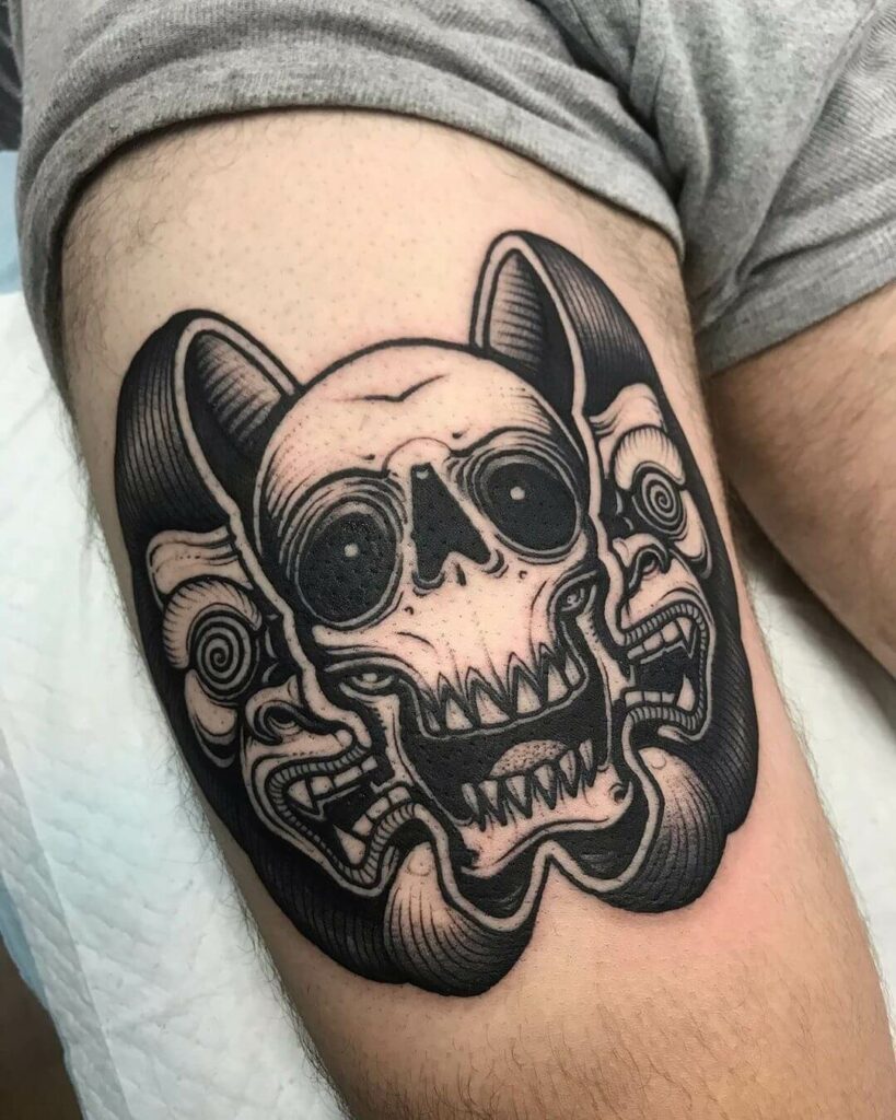 Unconventional King Kong Skull Tattoo