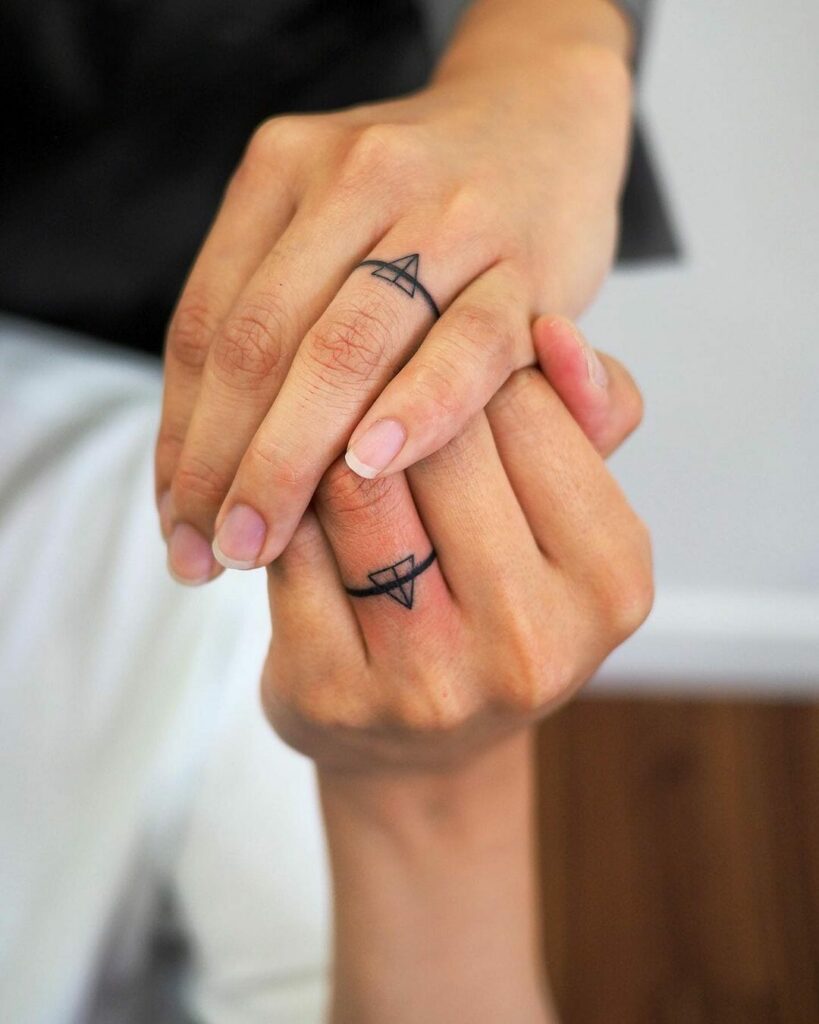 18 Wedding Ring Tattoos For Couples That Convey Their Love