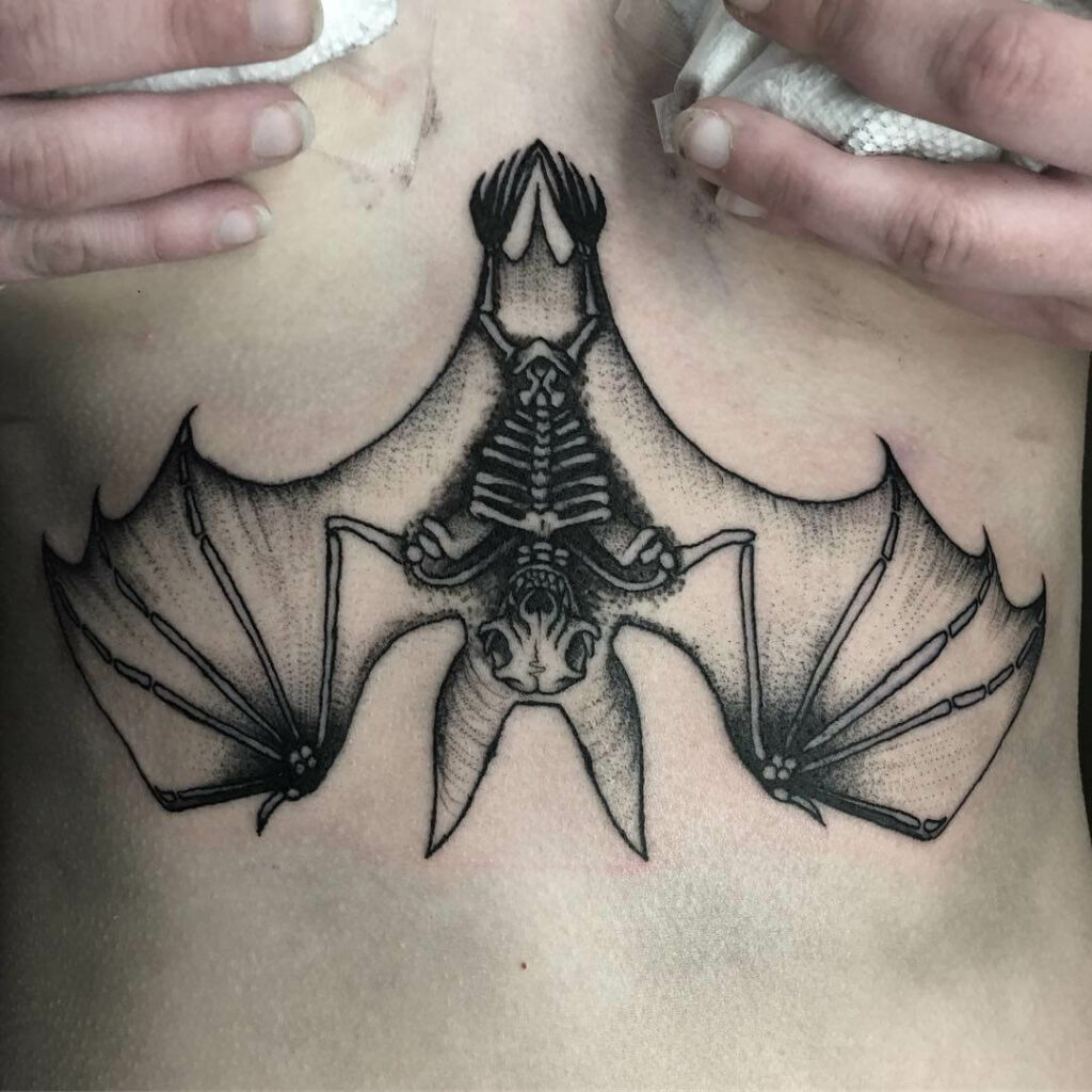 Handsome Tattoo  Bat with Crescent Moon thigh tattoo Like my work  Call Neck Deep Tattoo 8082000161 1pm11pm Wednesday thru Sunday to  book an appointment with me Mike aka instagramcomTattooHandsome Neck  Deep