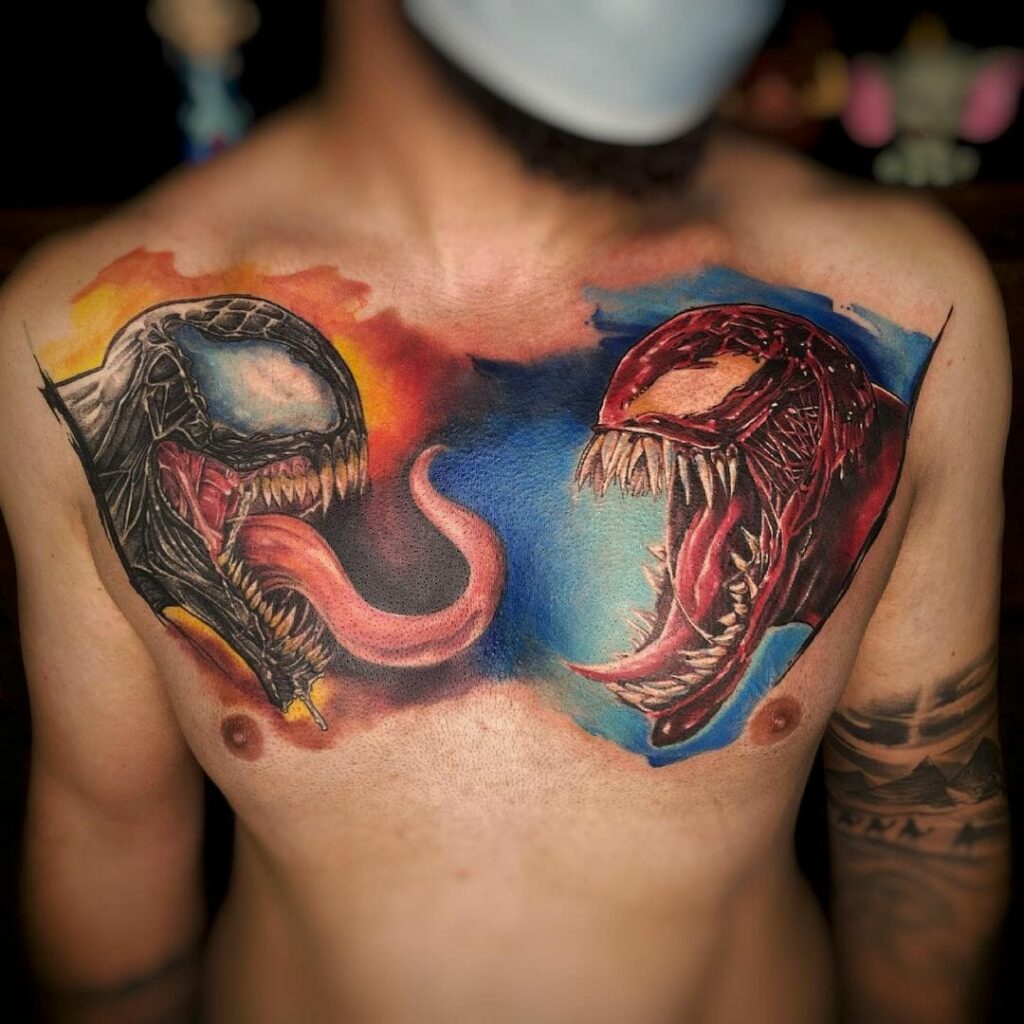 Venom Vs Carnage Tattoo