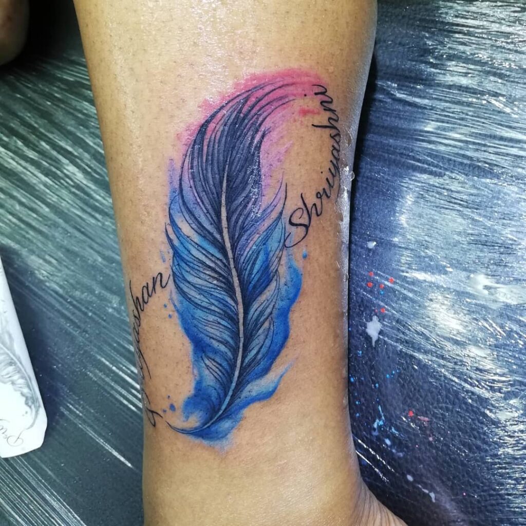 Feather Infinity Birds Temporary Tattoo - Etsy Hong Kong