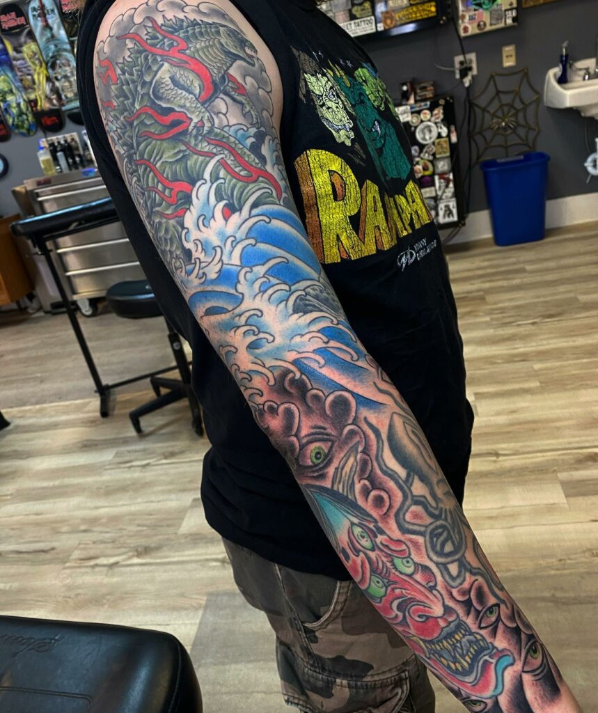 Vibrant Sleeve Tattoo