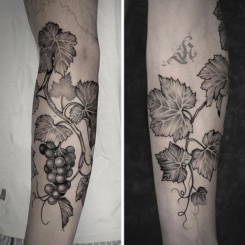 Vines With Fruit Tattoo