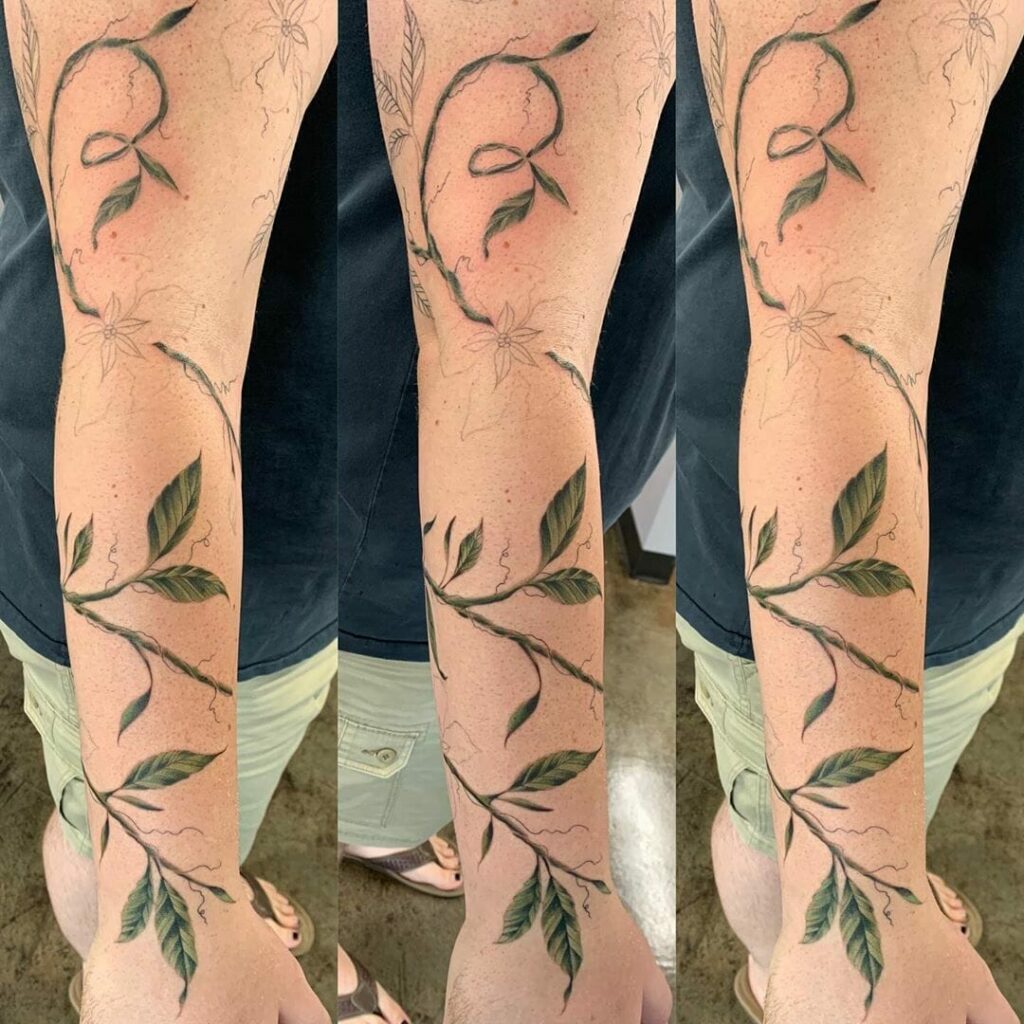 Vines Wrapping Arm Tattoo