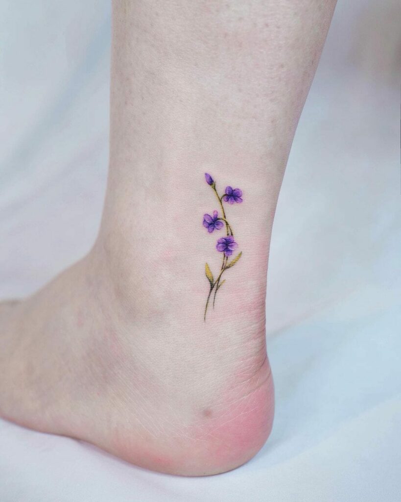 Violet Flower Tattoo
