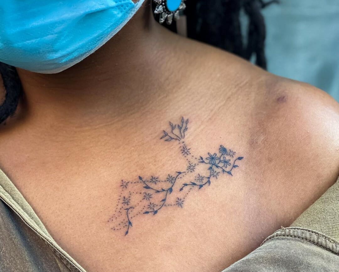virgo constellation tattoos  Google Search  Hermosos tatuajes Tatuajes  delicados Tatuajes minimalistas
