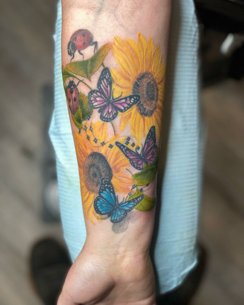 Watercolor Butterfly Tattoo On Hand