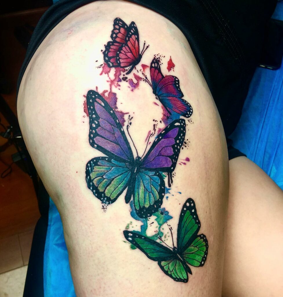 11+ Butterfly Thigh Tattoo Ideas That Will Blow Your Mind! - alexie